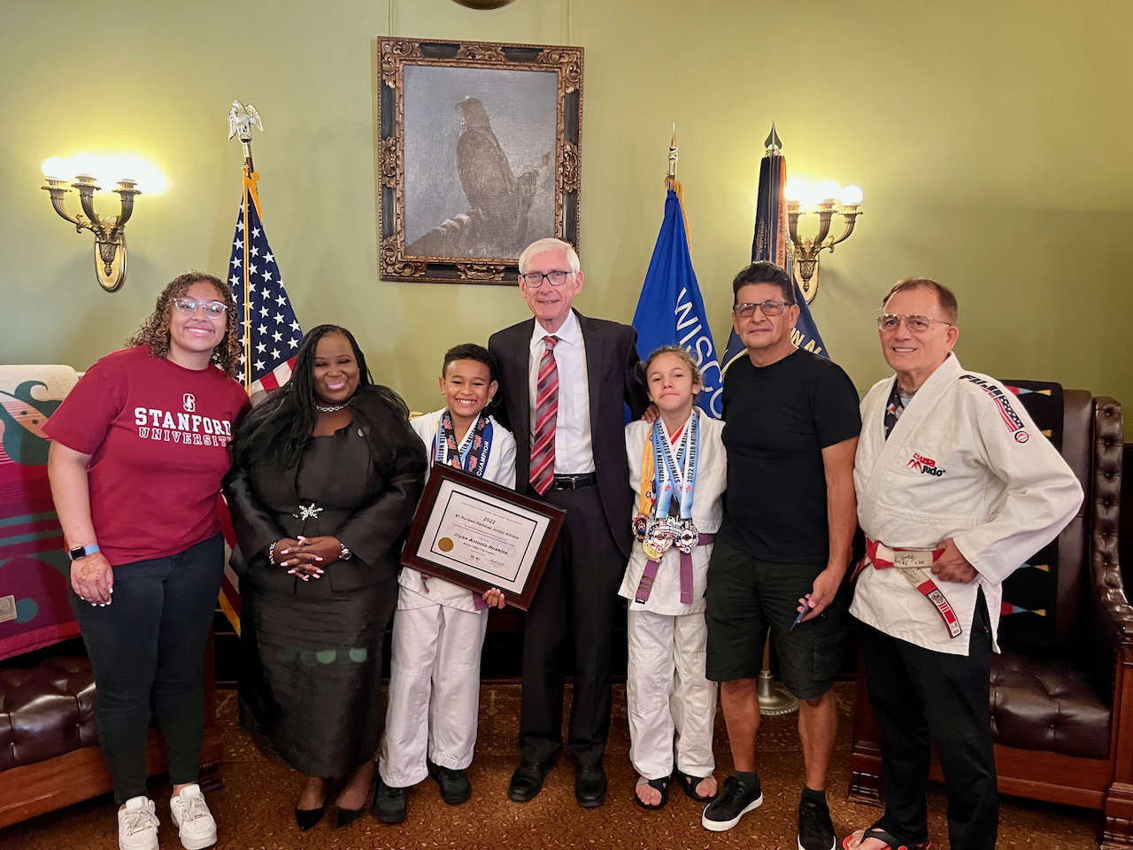 competitors and Governor Evers